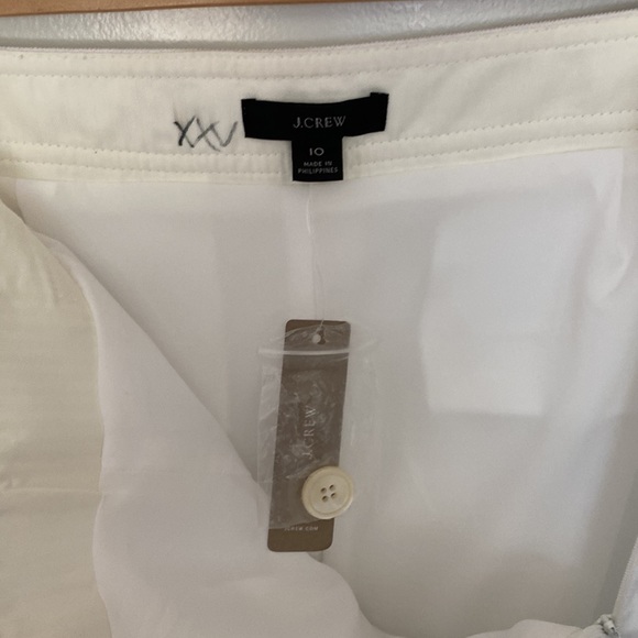 NWT J. Crew linen wideleg high rise crop sailor pant white size 10 - Picture 5 of 12